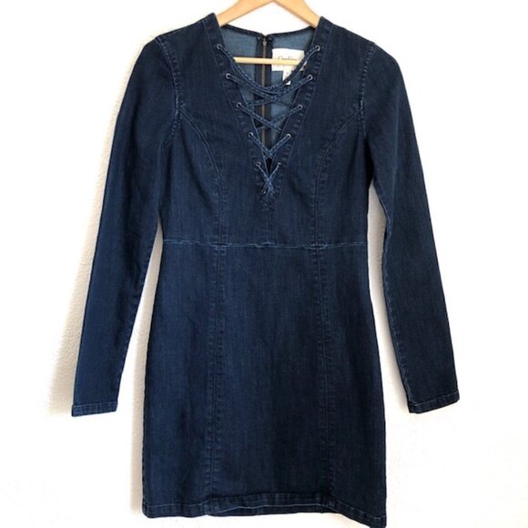 Jessica Simpson Dresses & Skirts - Jessica Simpson Denim Dress w/Lace-up